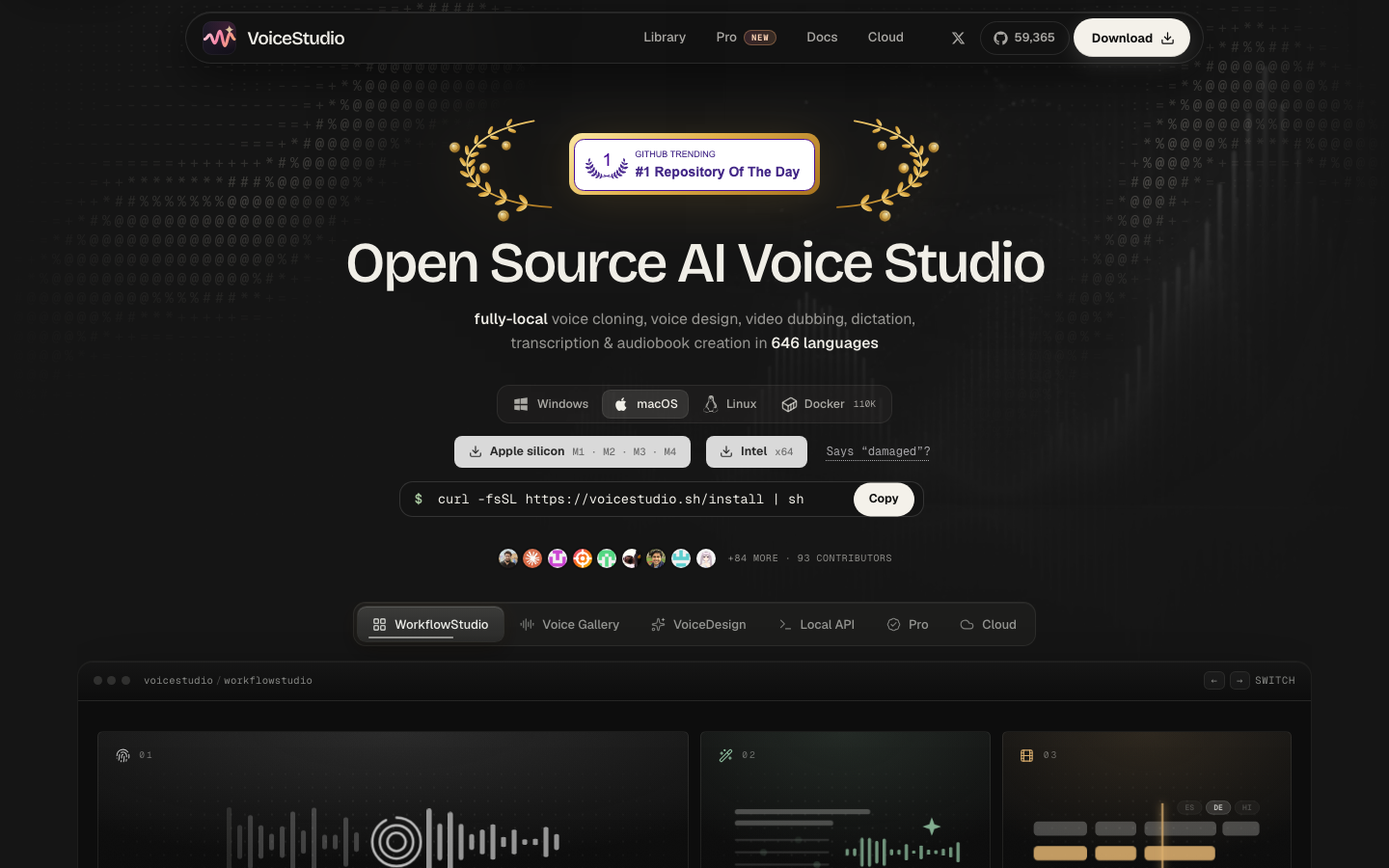 VoiceStudio homepage
