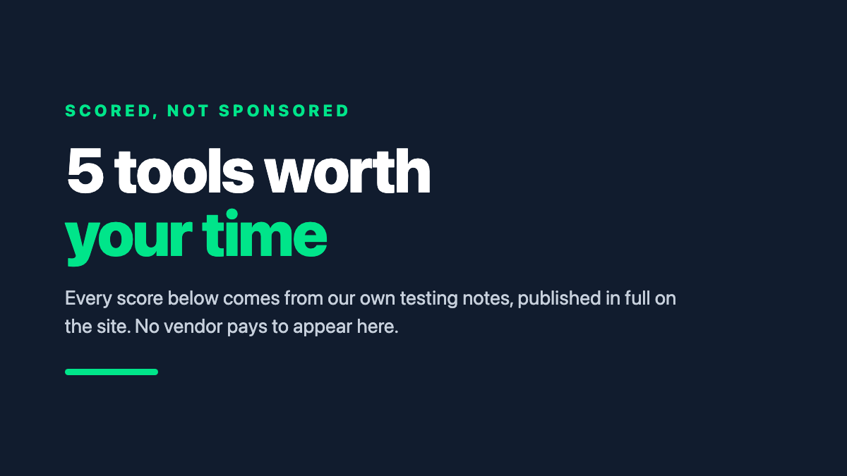 Tools worth your time